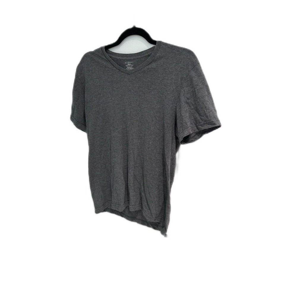 ALFANI MENS GRAY HEATHER COTTON BLEND TSHIRT, SIZE SMALL